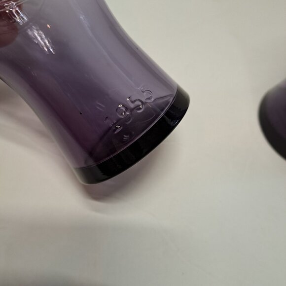 McDonalds Limited Edition 1955 Coca-Cola Purple Glasses Set of 2 6" Tall Coke - Picture 2 of 5